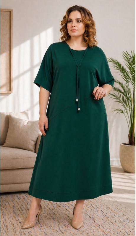 Юрия платье темно-изумрудное