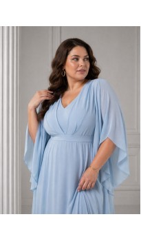 Ламур платье в пол голубое