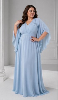 Ламур платье в пол голубое
