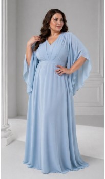 Ламур платье в пол голубое