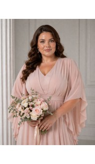 Ламур платье в пол пудрово-бежевое