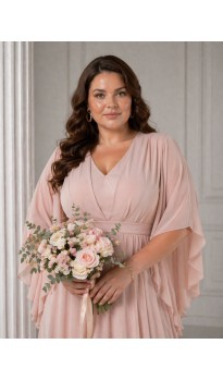 Ламур платье в пол пудрово-бежевое