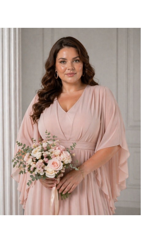 Ламур платье в пол пудрово-бежевое