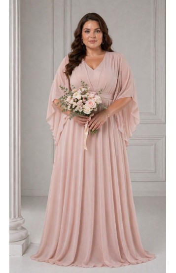 Ламур платье в пол пудрово-бежевое