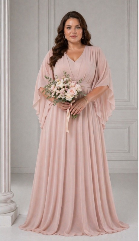 Ламур платье в пол пудрово-бежевое