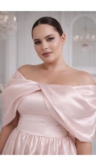 Берлиз платье в пол светлая пудра