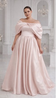 Берлиз платье в пол светлая пудра