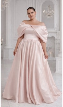 Берлиз платье в пол светлая пудра