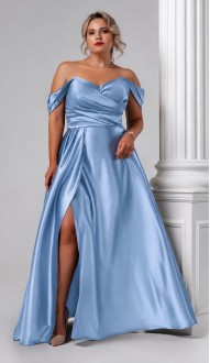 Варина платье в пол голубое