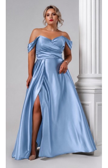 Варина платье в пол голубое