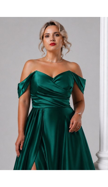 Варина платье в пол изумрудное