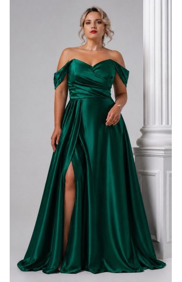 Варина платье в пол изумрудное