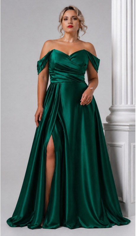 Варина платье в пол изумрудное