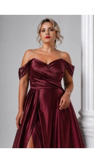 Варина платье в пол марсала