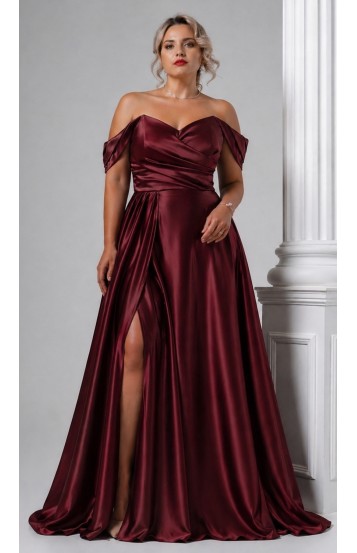 Варина платье в пол марсала