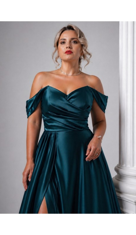 Варина платье в пол тёмная морская волна