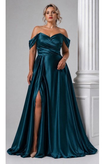 Варина платье в пол тёмная морская волна