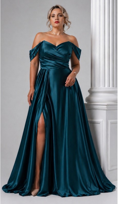 Варина платье в пол тёмная морская волна