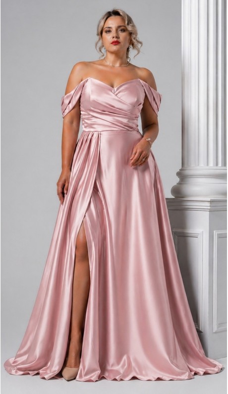 Варина платье в пол розовая пудра