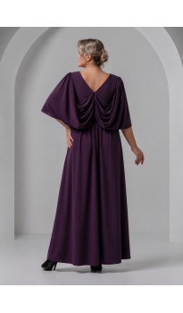 Трина 03 платье в пол баклажановое