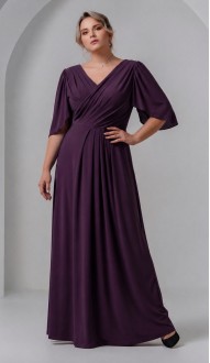 Трина 03 платье в пол баклажановое