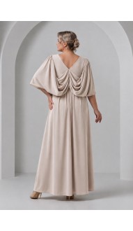 Трина 03 платье в пол светло-бежевое