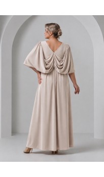 Трина 03 платье в пол светло-бежевое