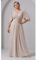 Трина 03 платье в пол светло-бежевое