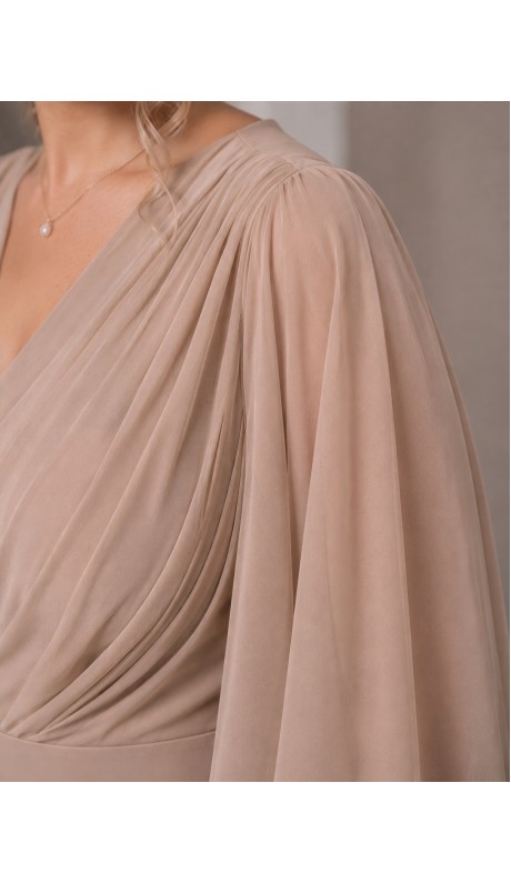 Триния платье в пол бежевое в наличии