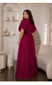 Роше платье в пол темная малина Роше платье в пол темная малина