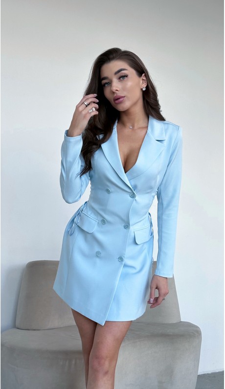 Таниша платье-пиджак голубое