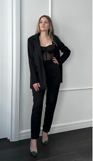 Мираль брючный костюм черный