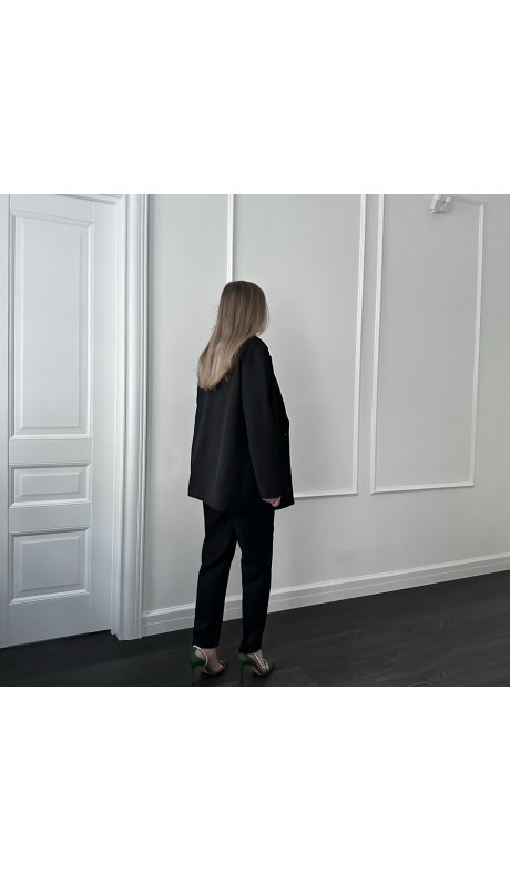 Мираль брючный костюм черный